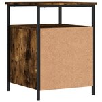 vidaXL Table de chevet chêne fumé 44x45x60 cm bois d'ingénierie