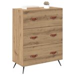 vidaXL Commode Chêne Artisanal 69 5 x 34 x 90 cm Bois d’ingénierie