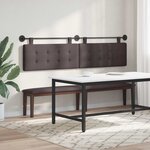 vidaXL Tête de lit suspendue Marron foncé Tissu