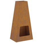 vidaXL Braise Marron 50 x 35 x 100 cm Acier résistant aux intempéries