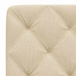 vidaXL Coussin de tête de lit crème 120 cm tissu