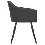 vidaXL Chaises à manger lot de 2 gris foncé tissu