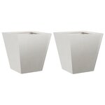 vidaXL Jardinières 2 Pièces 30x30x30 cm acier inoxydable