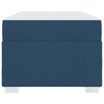 vidaXL Cadre de lit avec matelas Bleu 90 x 200 cm tissu