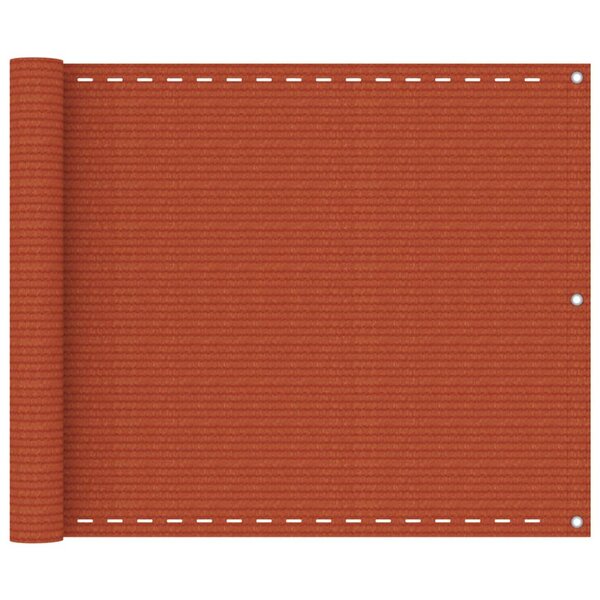 vidaXL Écran de balcon Orange 75x500 cm PEHD