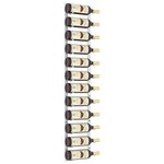 vidaXL Casier à vin mural pour 12 bouteilles Blanc Fer