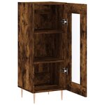 vidaXL Buffet Chêne fumé 34 5x34x90 cm Bois d'ingénierie