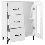 vidaXL Buffet blanc 69 5x34x90 cm bois d'ingénierie