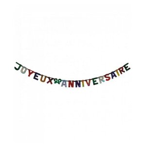 Guirlande hologramme Joyeux anniversaire 2M