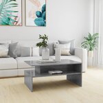 vidaXL Table basse Gris béton 90x60x42 5 cm Bois d'ingénierie
