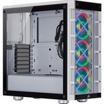 CORSAIR Boîtier connecté iCUE 465X - ATX Moyen-Tour - RGB Blanc