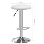vidaXL Tabourets de bar lot de 2 Blanc Similicuir