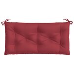 vidaXL Coussin de banc de jardin rouge bordeaux 110x50x7 cm