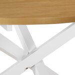 vidaXL Mobilier de salle à manger 5 Pièces MDF Blanc