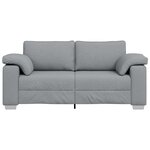 Canapé Loveseat vidaXL Gris clair 140 cm en tissu