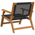 vidaXL Mobilier de jardin 2 Pièces Noir 67 x 78 x 73 cm