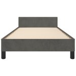 vidaXL Cadre de lit sans matelas gris foncé 80x200 cm velours