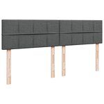 vidaXL Sommier à lattes de lit avec matelas Gris foncé 180x200cm Tissu