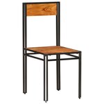 vidaXL Chaises à manger lot de 2 bois d'acacia solide