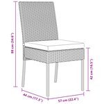 vidaXL Ensemble de jardin de 5 pièces en polyrotin gris