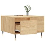 vidaXL Table basse chêne sonoma 55x55x36 5 cm bois d'ingénierie