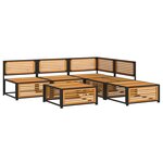 vidaXL Salon de jardin avec coussins 6 Pièces bois d'acacia solide