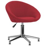 vidaXL Chaise pivotante de salle à manger Rouge bordeaux Tissu