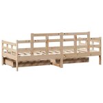 vidaXL Lit de jour avec tiroirs sans matelas 80x200 cm bois massif