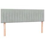 vidaXL Sommier à lattes de lit et matelas gris clair 160x220cm velours