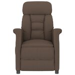 vidaXL Fauteuil de massage électrique Marron Similicuir daim