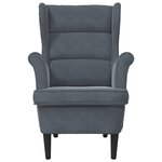 vidaXL Fauteuil Gris foncé 71 x 92 x 91 cm Velours