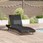 vidaXL Chaise longue 70 x 197 x 82 cm Rattan synthétique  métal