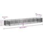 vidaXL Lit surélevé à gabion Fer galvanisé 500x100x50 cm