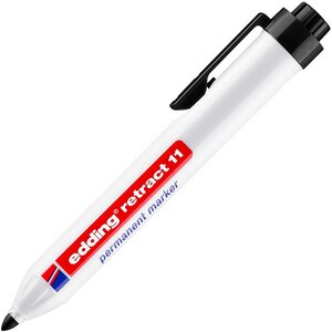 Marqueur permanent Retract 11 à pointe ogive moyenne rétractable, largeur de trait 1,5 - 3 mm, noir