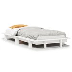 vidaXL Cadre de lit sans matelas blanc 90x190 cm bois de pin massif