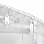 vidaXL Serre avec cadre en acier blanc 48 m² 24x2x2 m