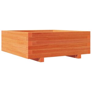 vidaXL Jardinière cire marron 70x70x26 5 cm bois de pin massif