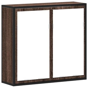 vidaXL Armoire à miroir de salle de bain chêne marron bois ingénierie