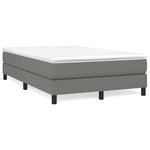 vidaXL Cadre de lit gris foncé 120x200 cm tissu