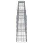 vidaXL Paniers à gabions arqués 3 Pièces 400x30x80/100 cm Fer galvanisé