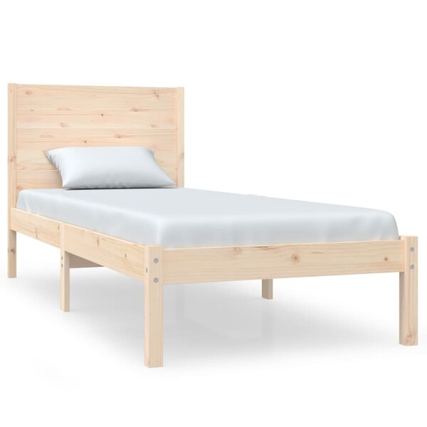 vidaXL Cadre de lit Bois de pin massif 100x200 cm