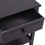 vidaXL Table de chevet Bois Noir