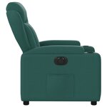 vidaXL Fauteuil inclinable électrique Vert foncé Tissu