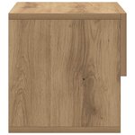 vidaXL Table de chevet murale chêne artisanal