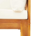 vidaXL Salon de jardin avec coussins 2 Pièces bois massif acacia