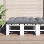 vidaXL Coussin de palette gris 120x80x12 cm tissu
