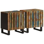 vidaXL Tables de chevet 2 Pièces 40x34x46 cm bois massif de récupération