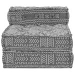 vidaXL Canapé Modulable Gris clair 70 x 70 x 56 cm tissu