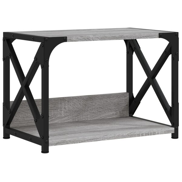 vidaXL Support d'imprimante à 2 niveaux Sonoma gris 44x26x31 5 cm