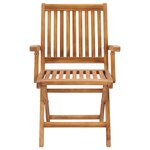 vidaXL Chaises pliables de jardin avec coussins lot de 8 Teck solide